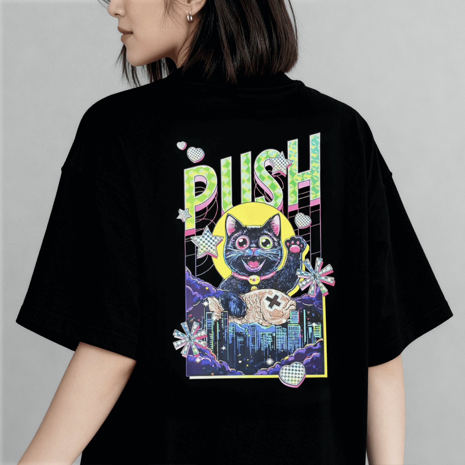 PUSH T-shirt - 黑色